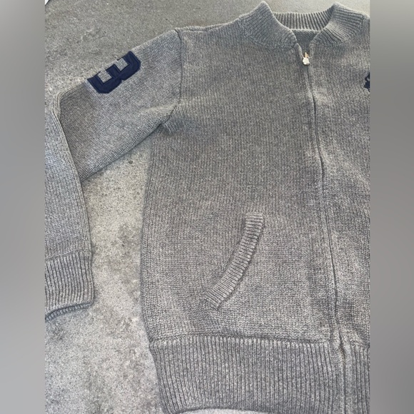 Polo Ralph Lauren full zip cardigan sweater Big pony boy's sz M 10-12 EUC LN - Picture 5 of 11